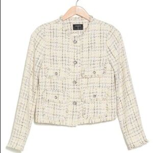 Tahari Women's Cream Tweed Jacket, 8